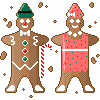 Gingerbread man and women